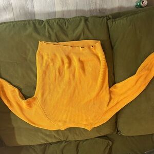 Neiman Marcus Vibrant Yellow Pencil Skirt